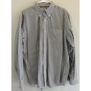 Cutter And Buck Long Sleeve XL Shirt Button Down Men’s‎ Vertical Stripes EUC